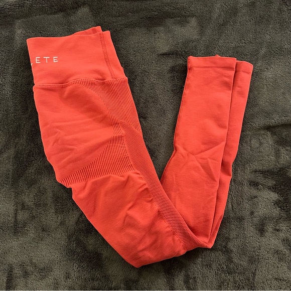 Alphalete Pants & Jumpsuits Rare Alphalete Aero Leggings Red Poshmark